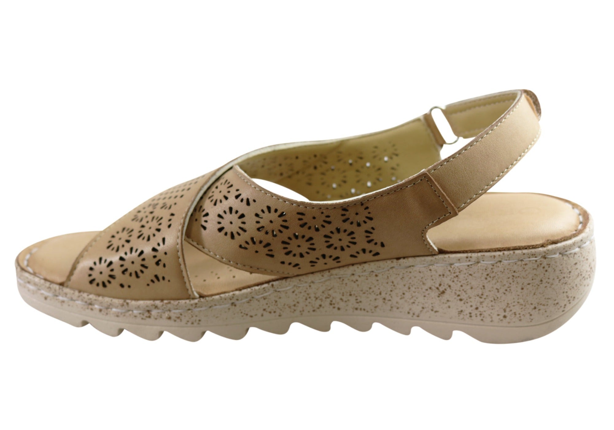 Orizonte Anthea Women's Comfortable European Leather Sandals - Perfect for Summer, Beach, and Casual Outings