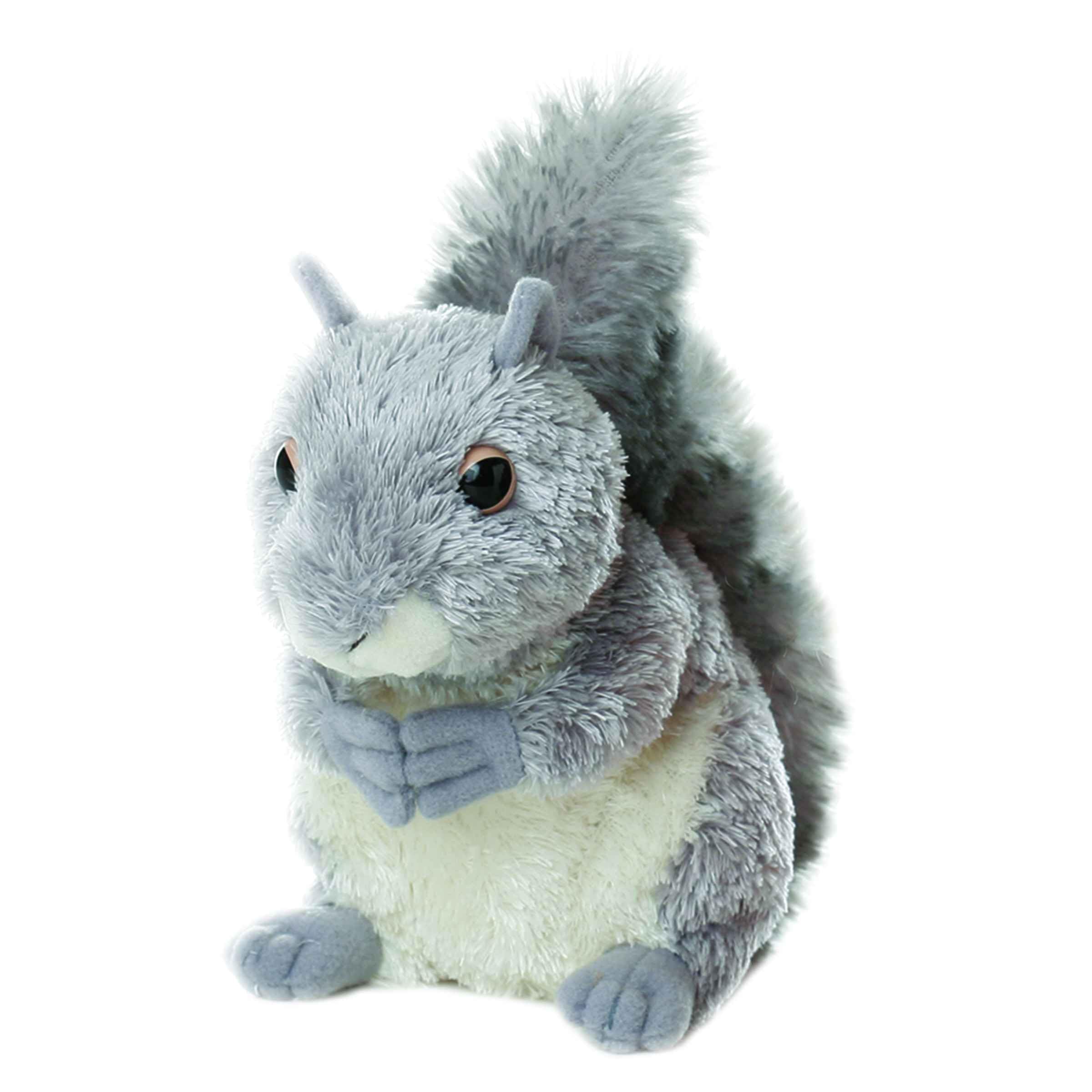 Aurora® Mini Flopsie™ Nutty™ Gray Stuffed Animal - 8 Inch Soft Plush Toy for Kids & Adults - Perfect for Cuddling, Gifts & Nursery Decor
