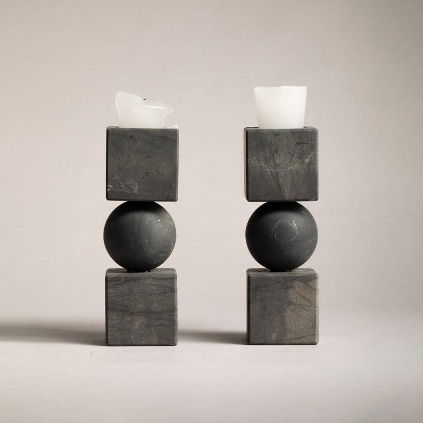 CDMX Design Bruci Totem Candle Holder - Modern Home Decor for Living Room, Bedroom & Wedding Centerpieces