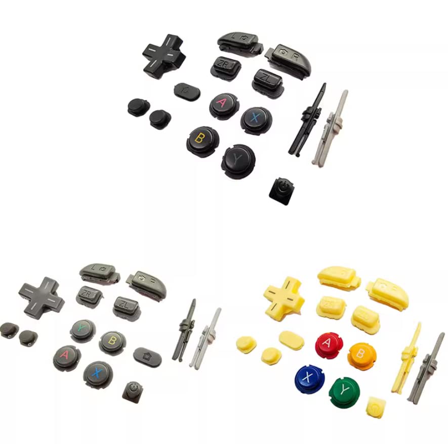 15-Piece Replacement Button Set for New 3DS XL/LL - Includes L/R/ZR/ZL, ABXY, Home, Start, Power, Select & D-Pad Buttons (Grey) | Perfect for Nintendo 3DS Controller Repair & Customization