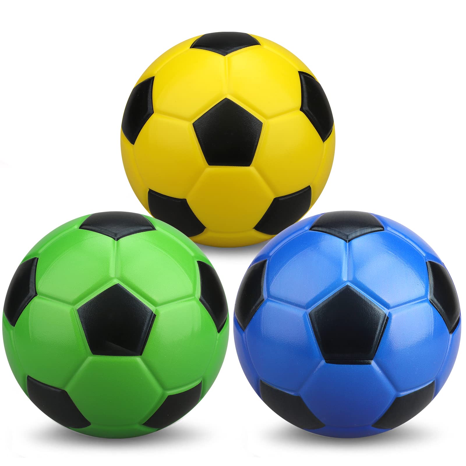 5 Inch Soft Foam Mini Soccer Balls - Slow Rising Indoor Training Balls for Kids & Adults | Perfect for Mini Soccer Hoops, Pool Games, Beach Fun & Stress Relief - No Pump Needed - Great Sports Gift for All Ages