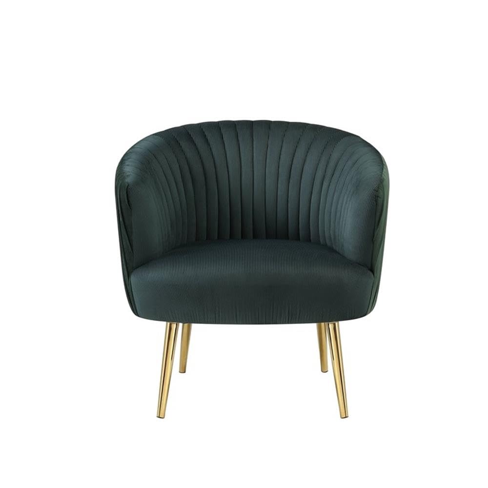 Acme Sigurd Velvet Upholstered Accent Chair - Gold & Green Luxury Lounge Chair for Living Room, Bedroom & Office Decor