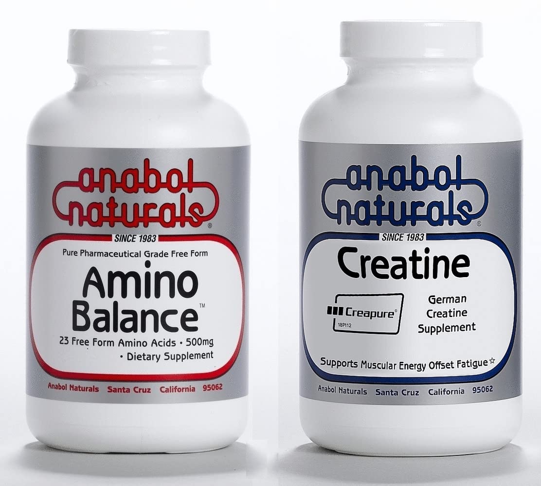 Energy Stack: Amino Balance 500g Pure Powder & Creapure Creatine 500g Pure Powder (5 Month Supply) - Boost Workout Performance & Muscle Recovery for Athletes & Fitness Enthusiasts