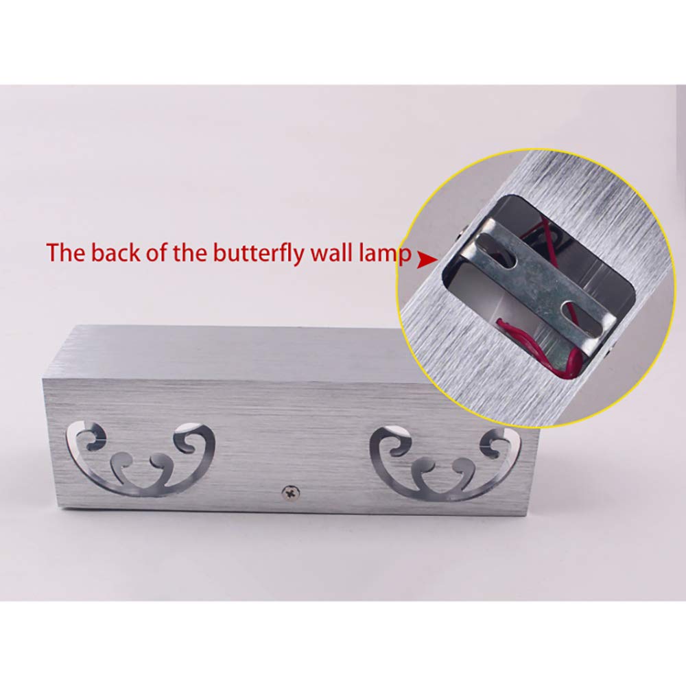 Modern 6W LED Wall Light - Aluminum Indoor Wall Lamp for Bedroom, Living Room & Corridor - Energy Efficient Bright Blue Lighting (Perfect for Ambient Mood Lighting & Decorative Wall Illumination)