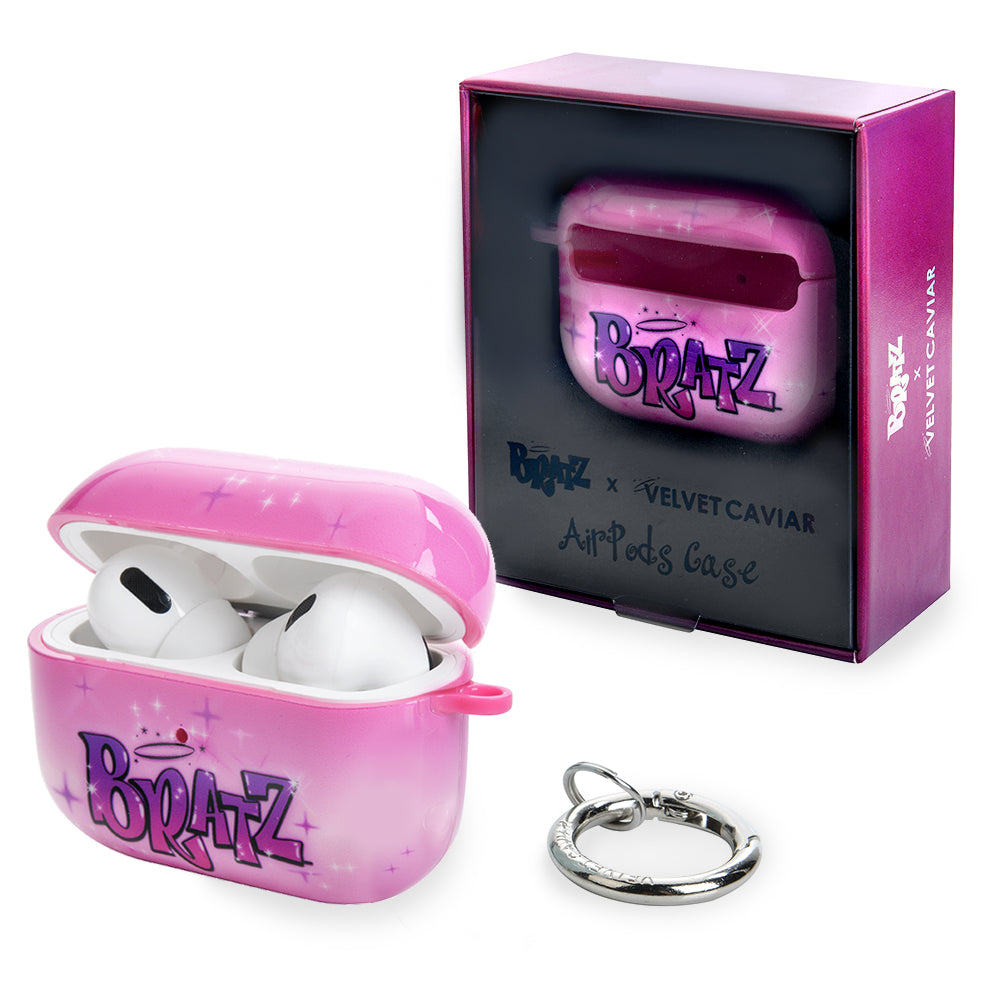 Bratz Airbrush Angelz AirPod Case - Trendy Protective Cover for AirPods 1/2/3 & Pro - Cute Girly Design for Teens & Women - Perfect for School, Work & Travel Accessories