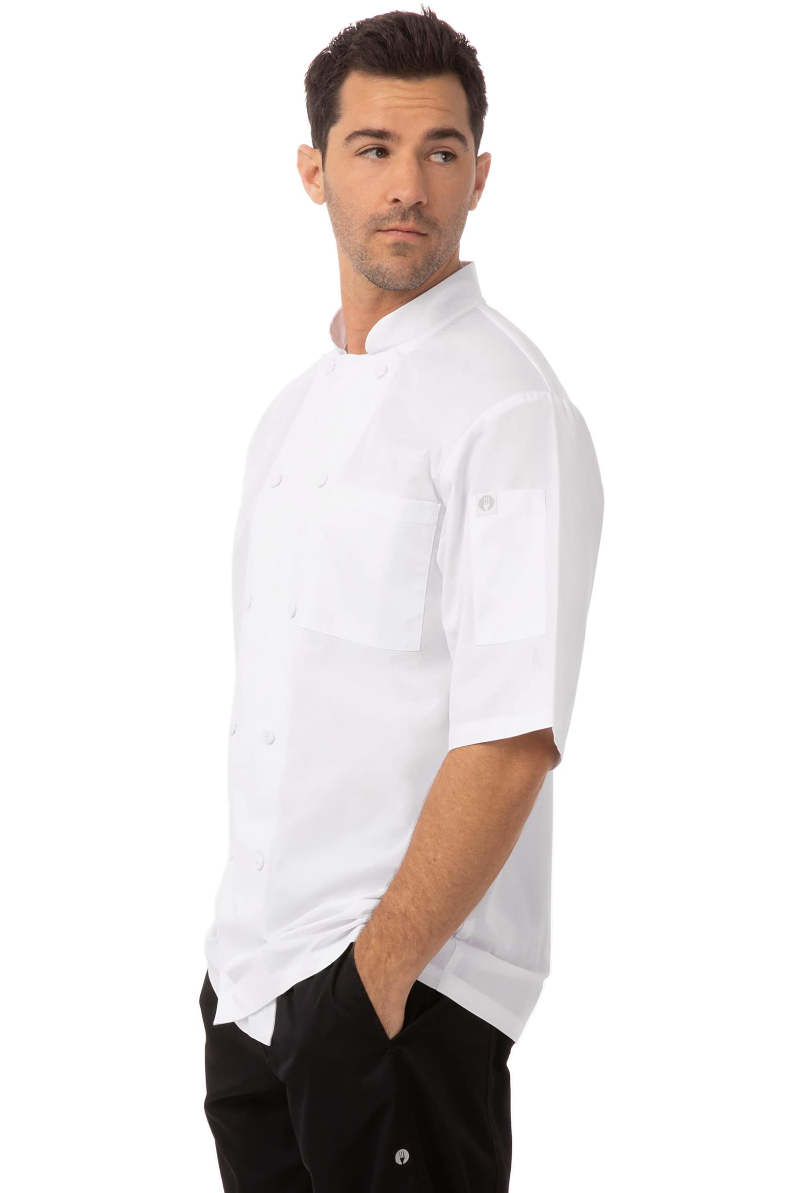 Chef Works Men's Montreal Cool Vent Chef Coat - Breathable & Lightweight Professional Kitchen Uniform for Cooking, Baking & Culinary Arts