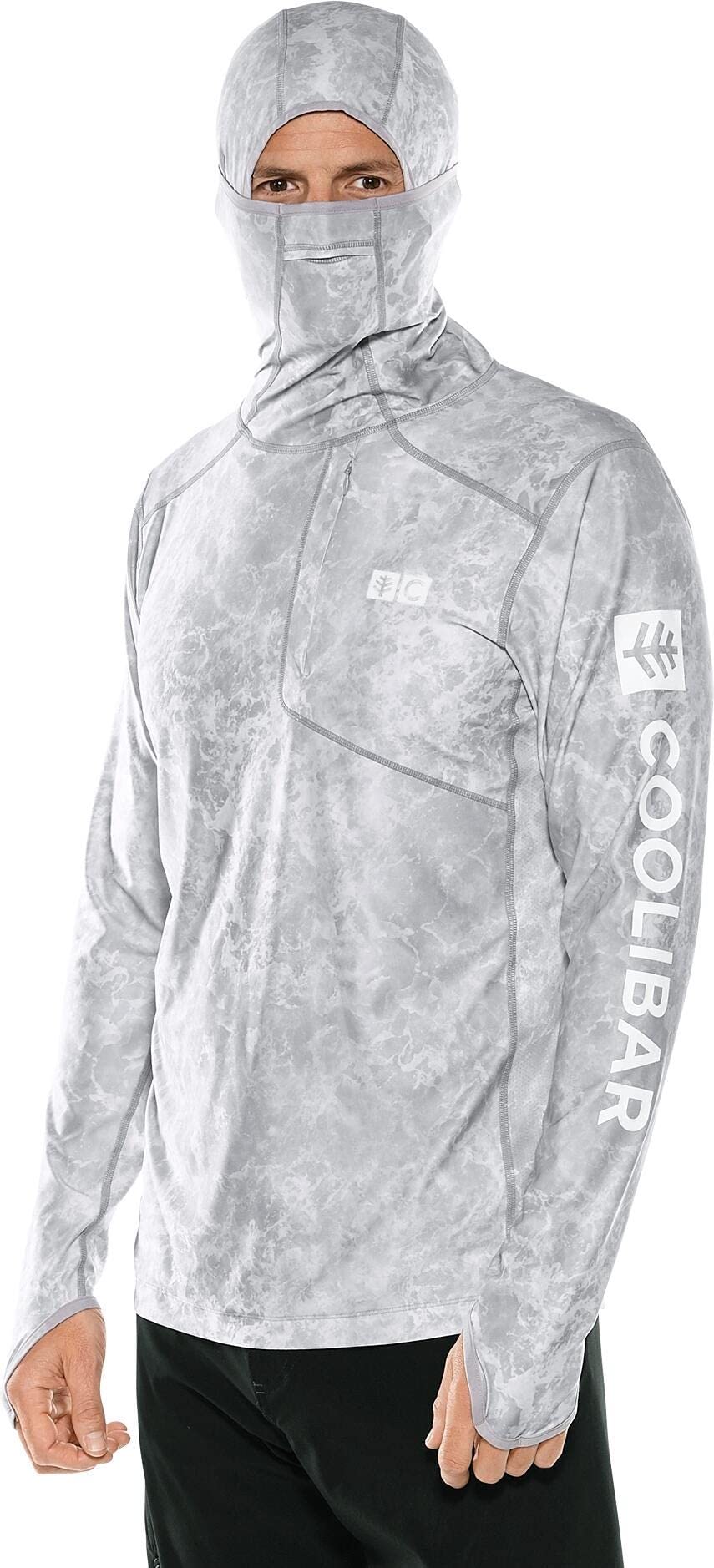 Coolibar UPF 50+ Men's Andros Fishing Hoodie - Sun Protective Shirt with Long Sleeves for Outdoor Activities, Hiking, and Water Sports