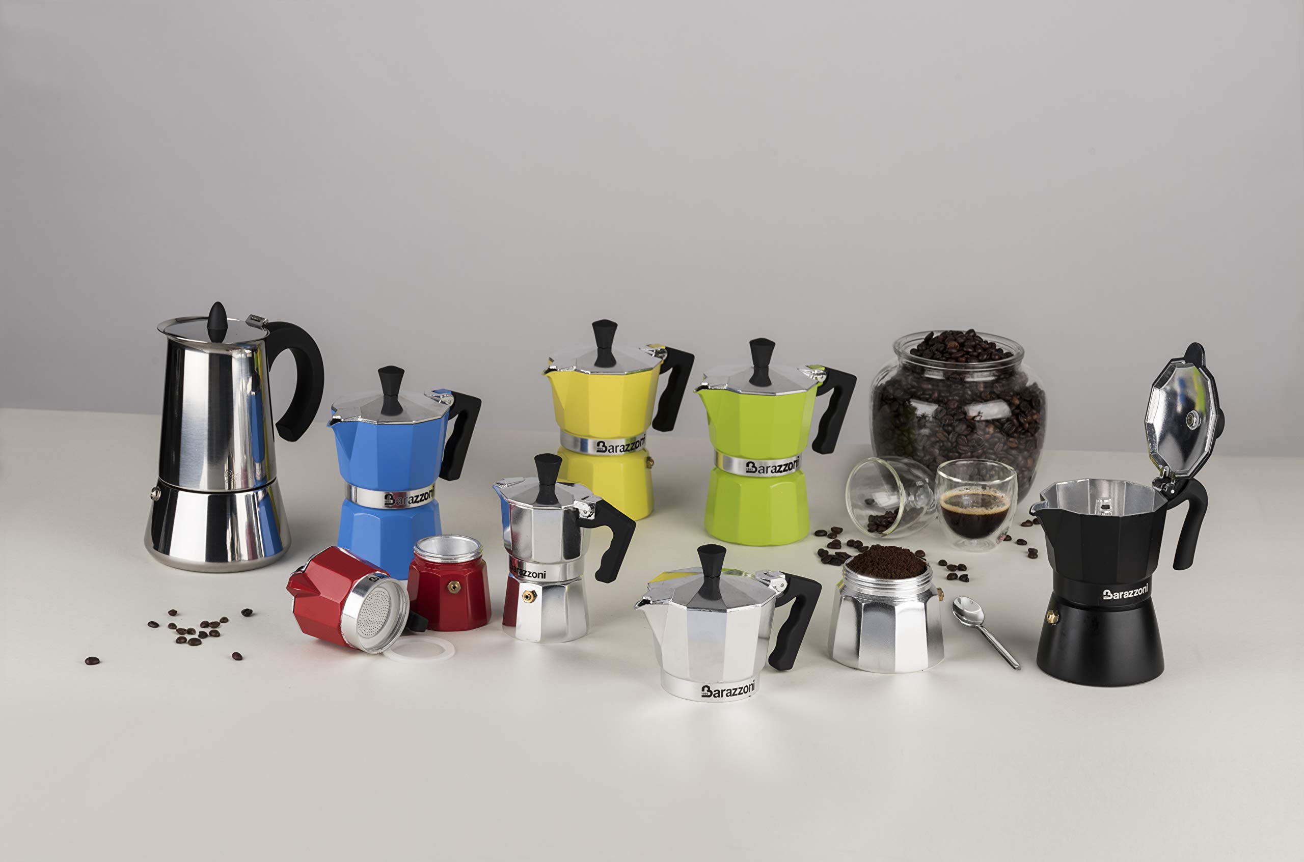 Premium Aluminum Coffee Maker - 1 Cup Stovetop Espresso Maker, Certified by Italian Academy of Coffee Masters, Durable Metal Moka Pot for Home & Camping Use