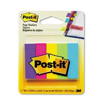 Post-it Page Markers Flags, 5 Colors, 2