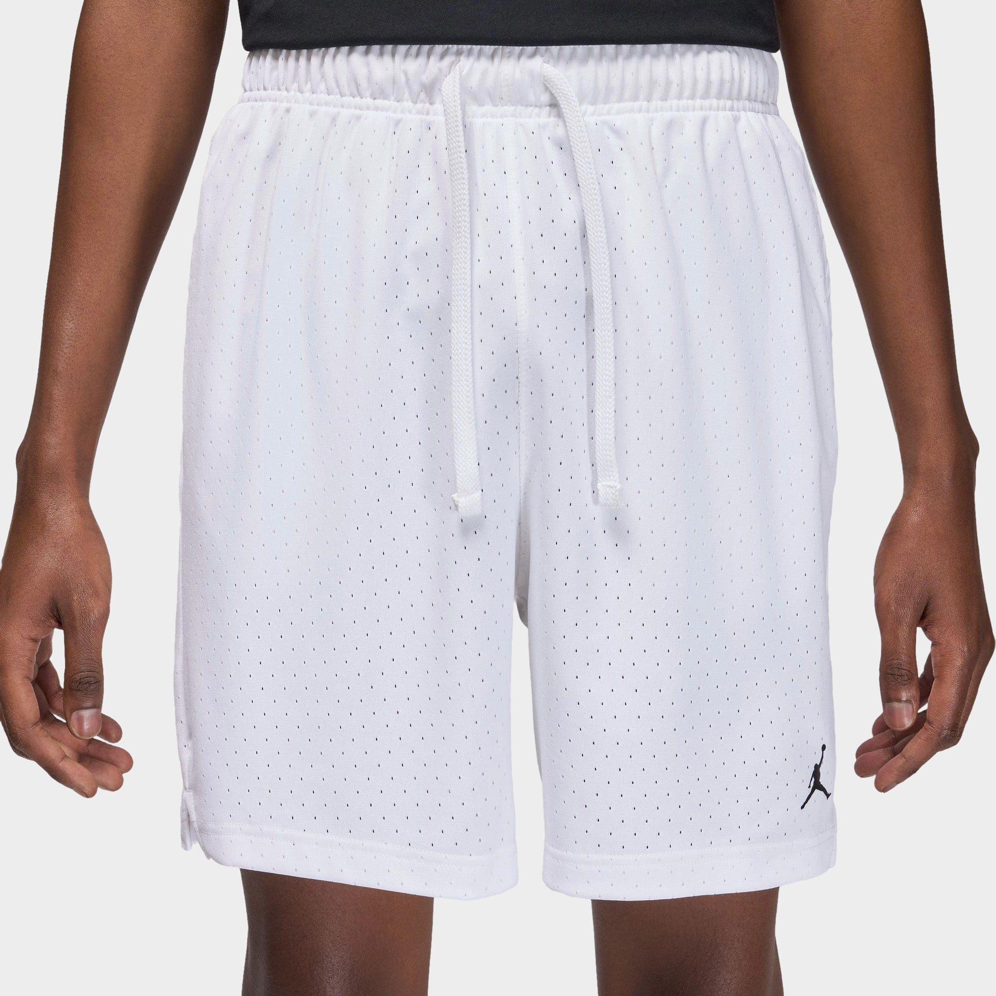 Nike Jordan Dri-FIT Sport Mesh Basketball Shorts for Men - Breathable White/Black Gym Workout Shorts - Perfect for Basketball, Running & Training