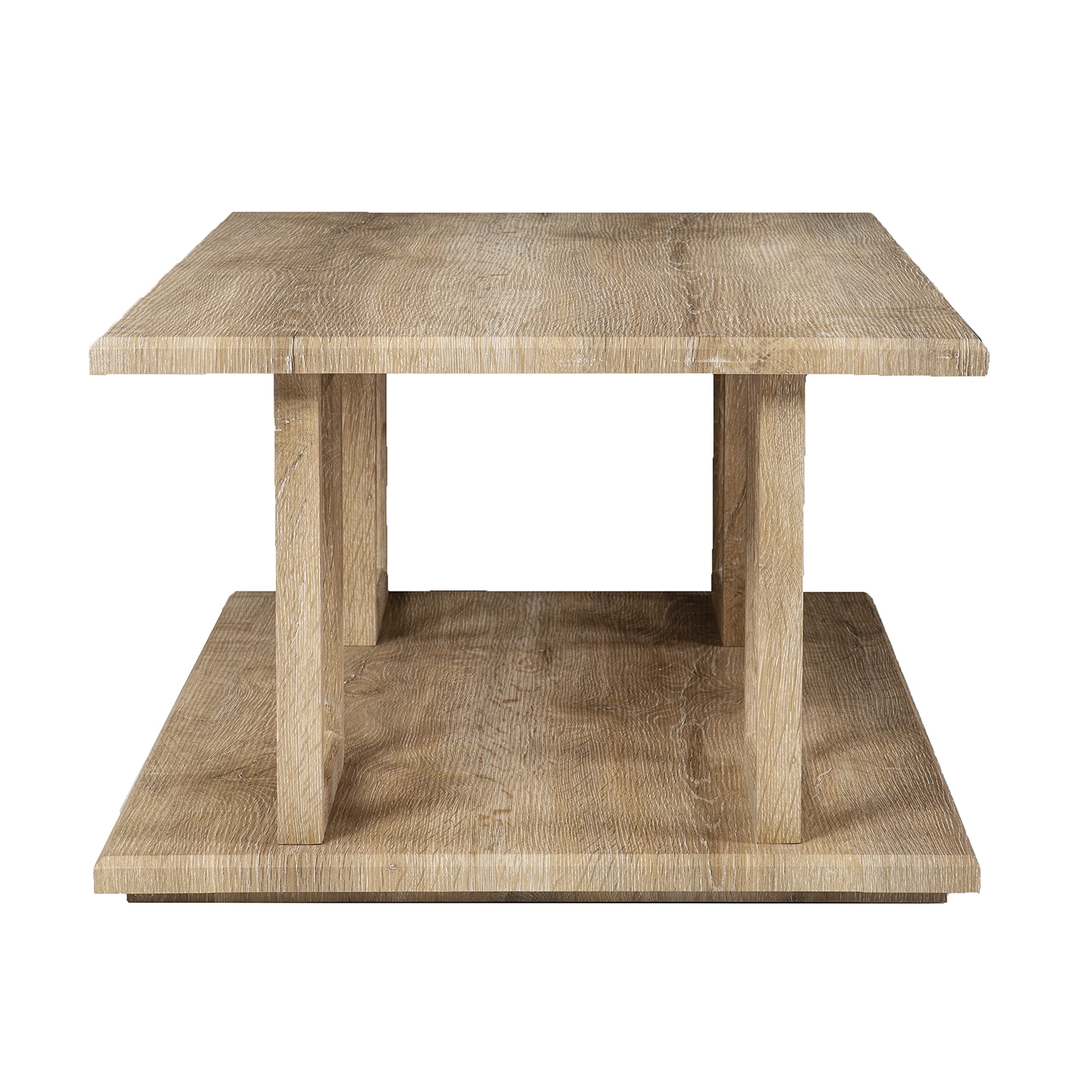 SEI Furniture Markworth Coffee Table - Natural Wood Finish, Standard Size for Living Room, Perfect for Home Decor & Entertaining Guests
