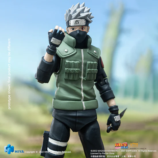 HIYA 6-inch 1/12 Scale Naruto Kakashi Action Figure - Exquisite Basic Series Collectible for Anime Fans | Perfect for Display, Cosplay and Gift Giving