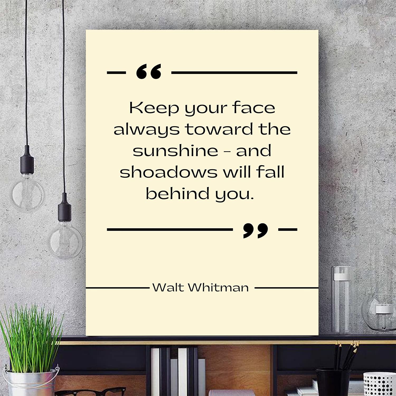 Framed Walt Whitman Motivational Quote Canvas Wall Art - 24x36 Inches Ready to Hang, Home & Office Decor - Perfect for Living Room, Bedroom, or Workspace Inspiration