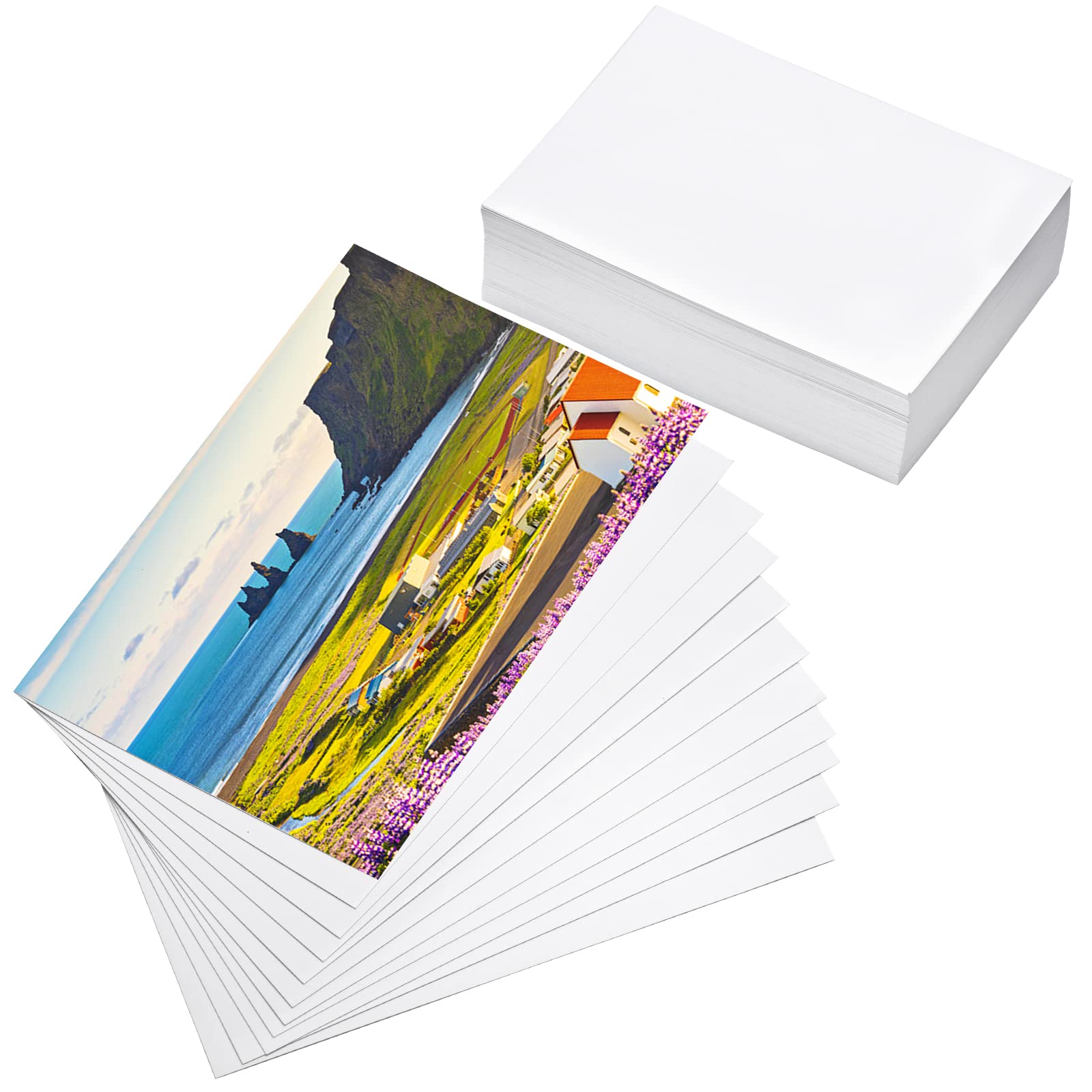 200 Sheets 4x6 Inch Glossy Photo Paper for Inkjet Printers - 180 GSM High-Quality Printer Paper for Photos, Flyers, Calendars & Birthday Banners | Perfect for Home Printing, Scrapbooking & DIY Projects