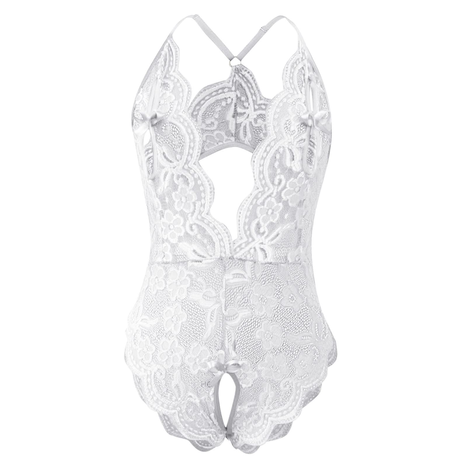 Sexy Pink Babydoll Nightgown for Women - Lace Lingerie Bodysuit & Light Nightwear - Perfect for Valentine's Day, Honeymoon & Romantic Nights
