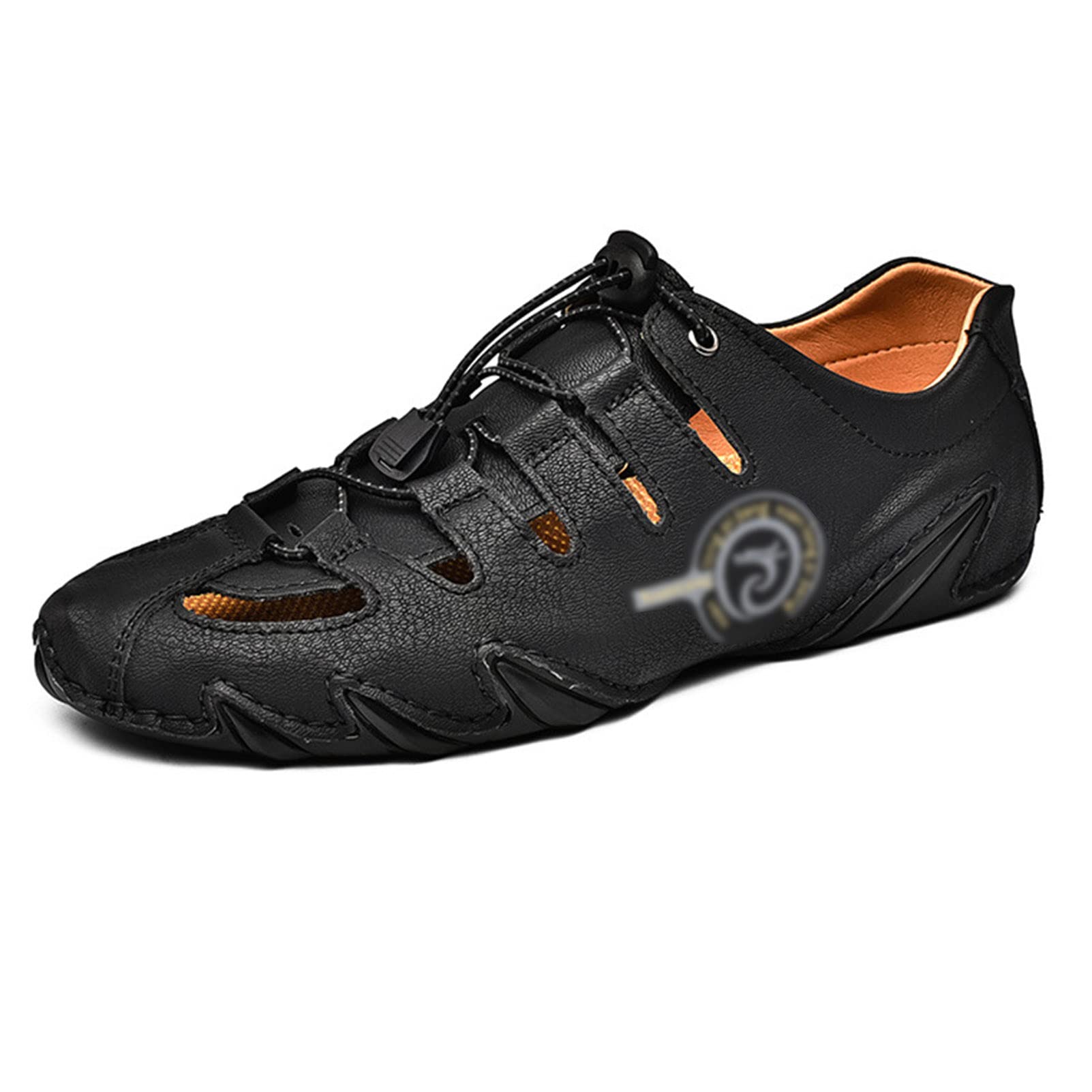 **Men's Breathable Leather Sports Sandals - Non-Slip Outdoor Fisherman Shoes for Walking, Gym, Beach & Summer Activities | Open-Toe Casual Shoes for Hiking, Workout & Travel**