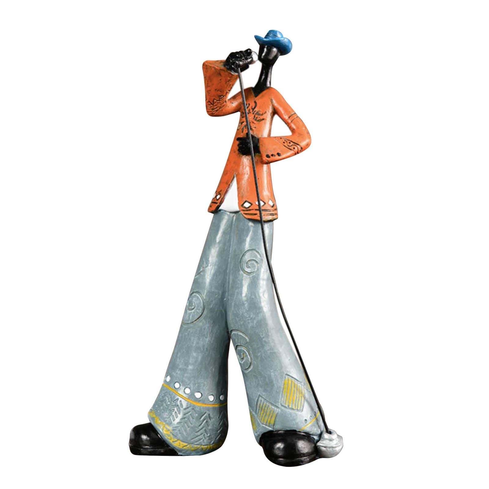 Baoblaze Rock Band Resin Statue - 14x28cm Singer Figurine, Polyresin Music Art Sculpture for Home Decor, Bookshelf, Office & Farmhouse Accent | Perfect Gift for Musicians & Music Lovers