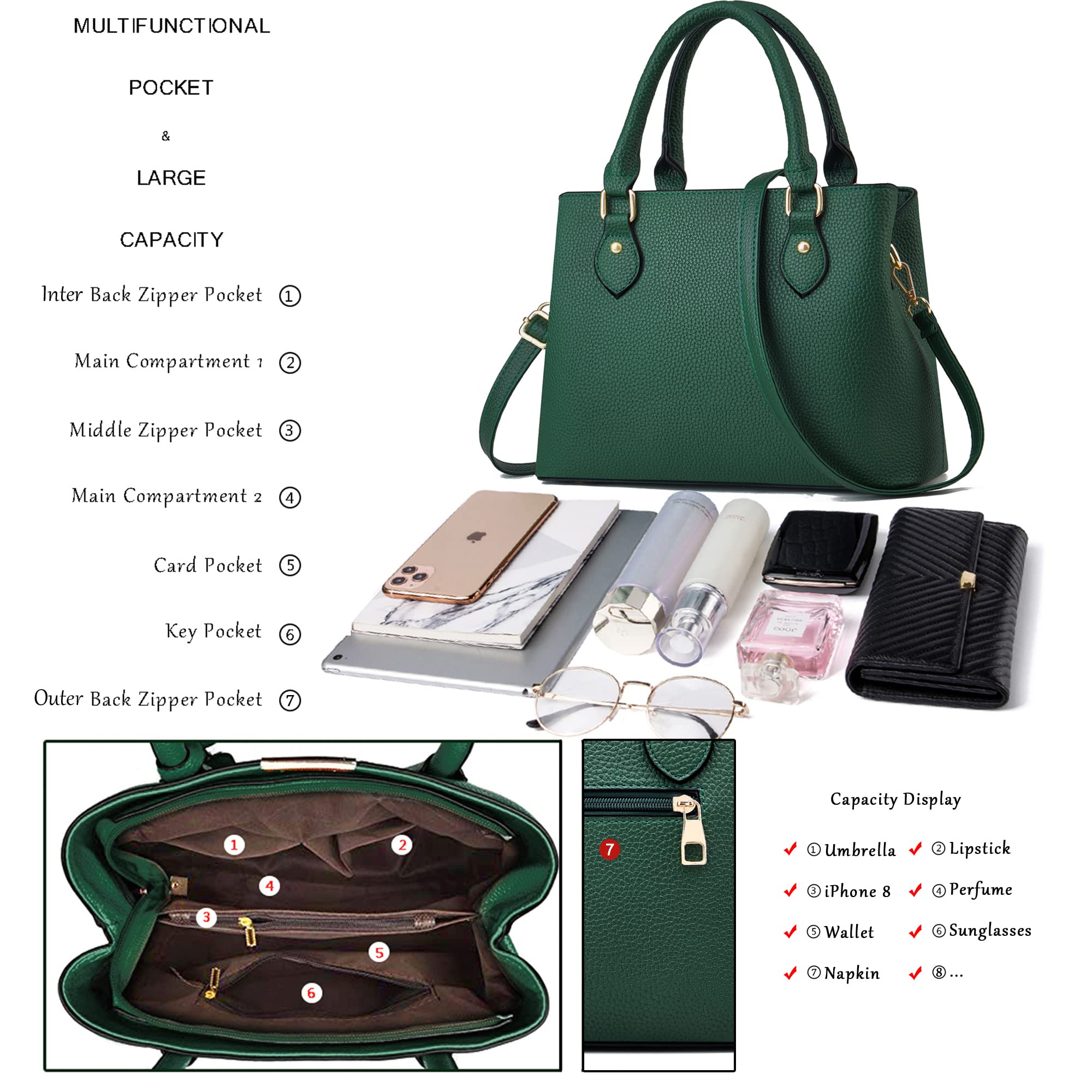 Chicarousal Women's Leather Crossbody Bag - Stylish Tote & Shoulder Purse for Daily Use