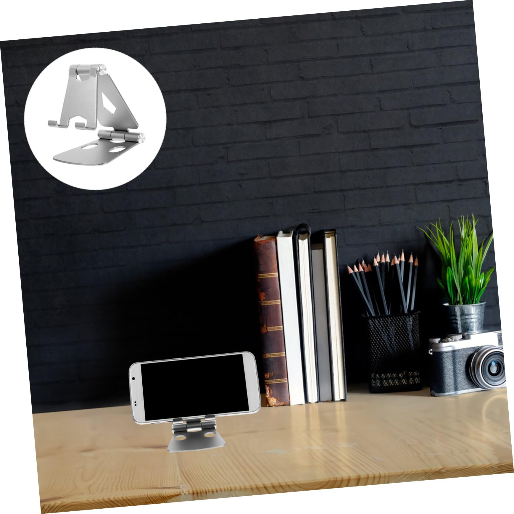 Jojofuny Adjustable Folding Stand Tablet Holder - Universal Phone & iPad Stand for Desk, Bed, Kitchen - Perfect for Watching Videos, Reading & Video Calls