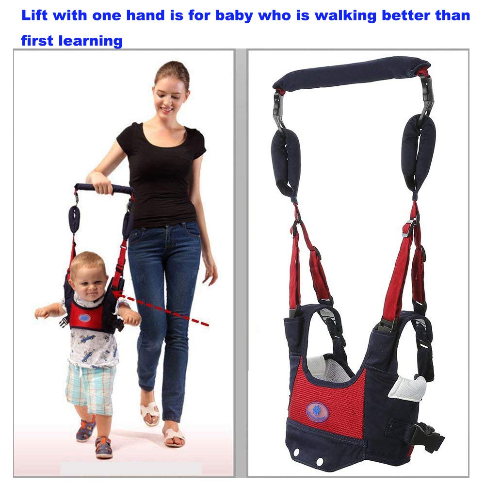 **4-in-1 Adjustable Baby Walker & Toddler Walking Harness – Safety Stand Up & Walking Assistant for Infants 7-24 Months (Blue) | Perfect for Learning to Walk, Indoor & Outdoor Use**