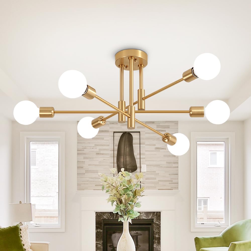 Biewalk 6-Light Modern Sputnik Chandelier - 31.18