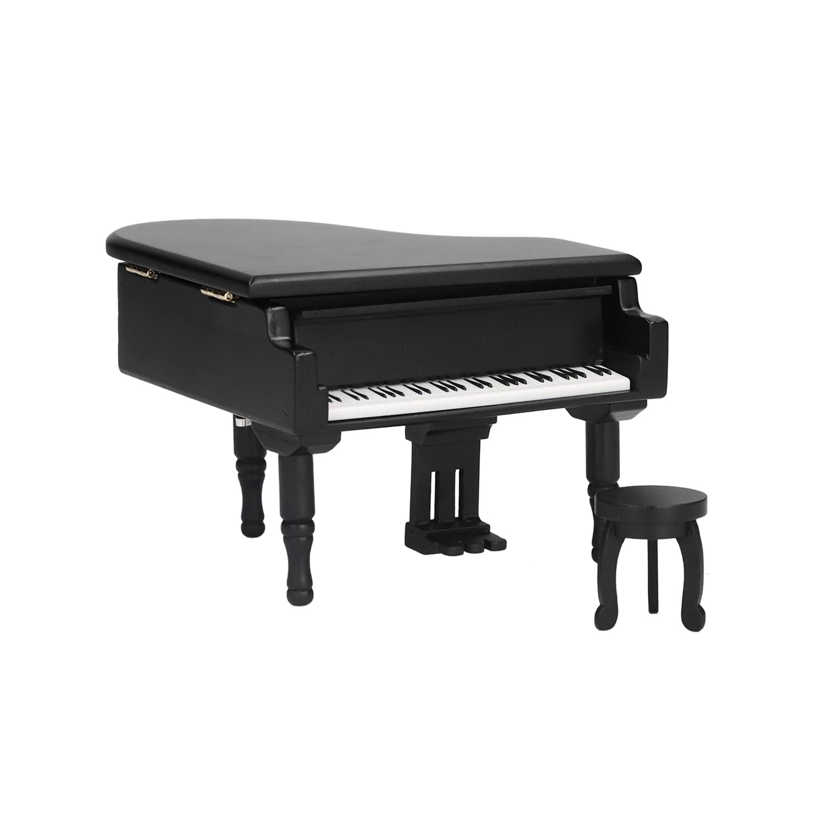 Simulation Piano Music Box - Elegant Wooden Hand-Cranked Music Box with Classic Design, Perfect Gift for Kids & Friends (Black) | Birthday, Wedding, Home Decor, Relaxation