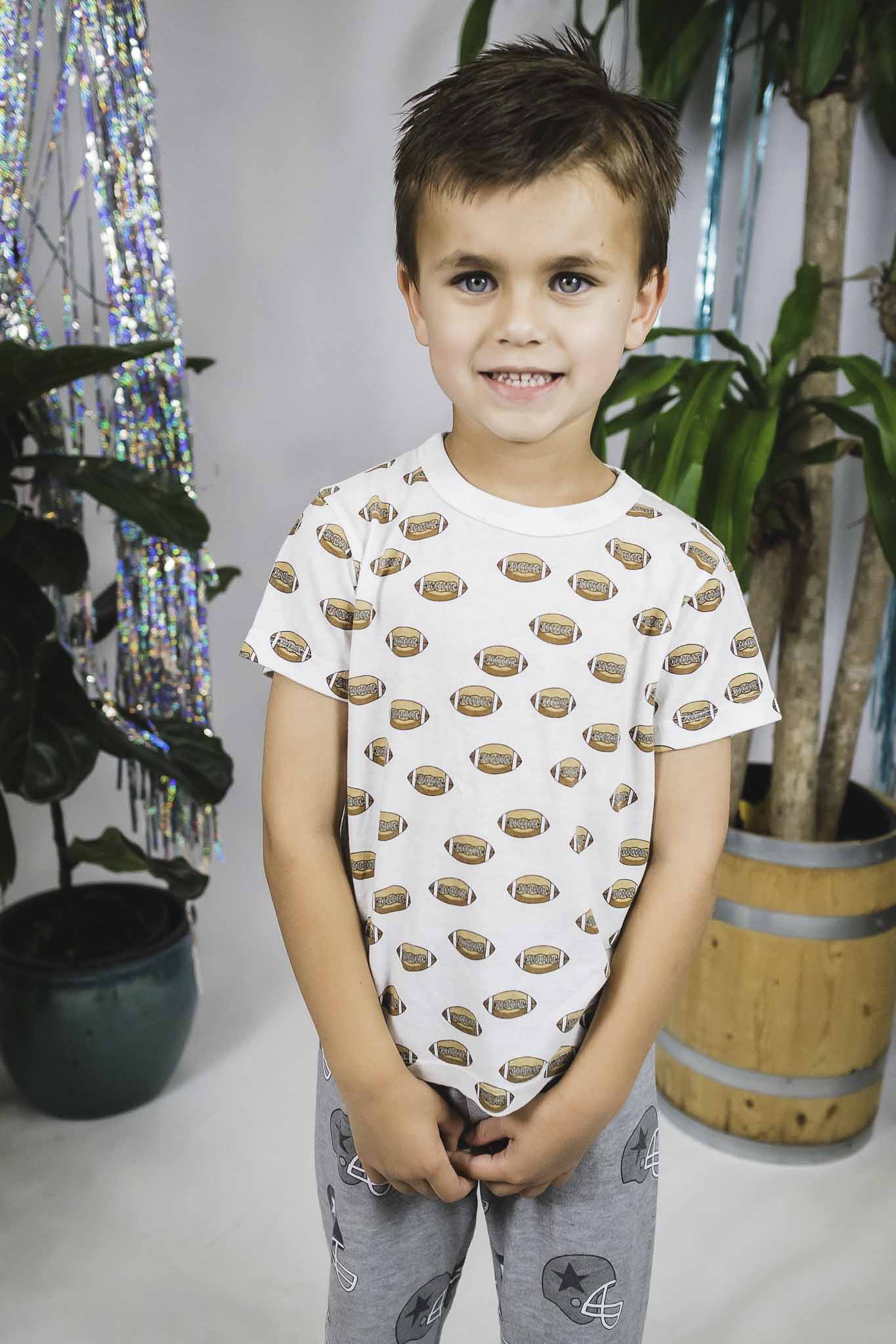 Football Life Tee for Toddler Boys - Soft Cotton Graphic T-Shirt for Little Athletes - Perfect for Game Day, Playdates & Sports Activities