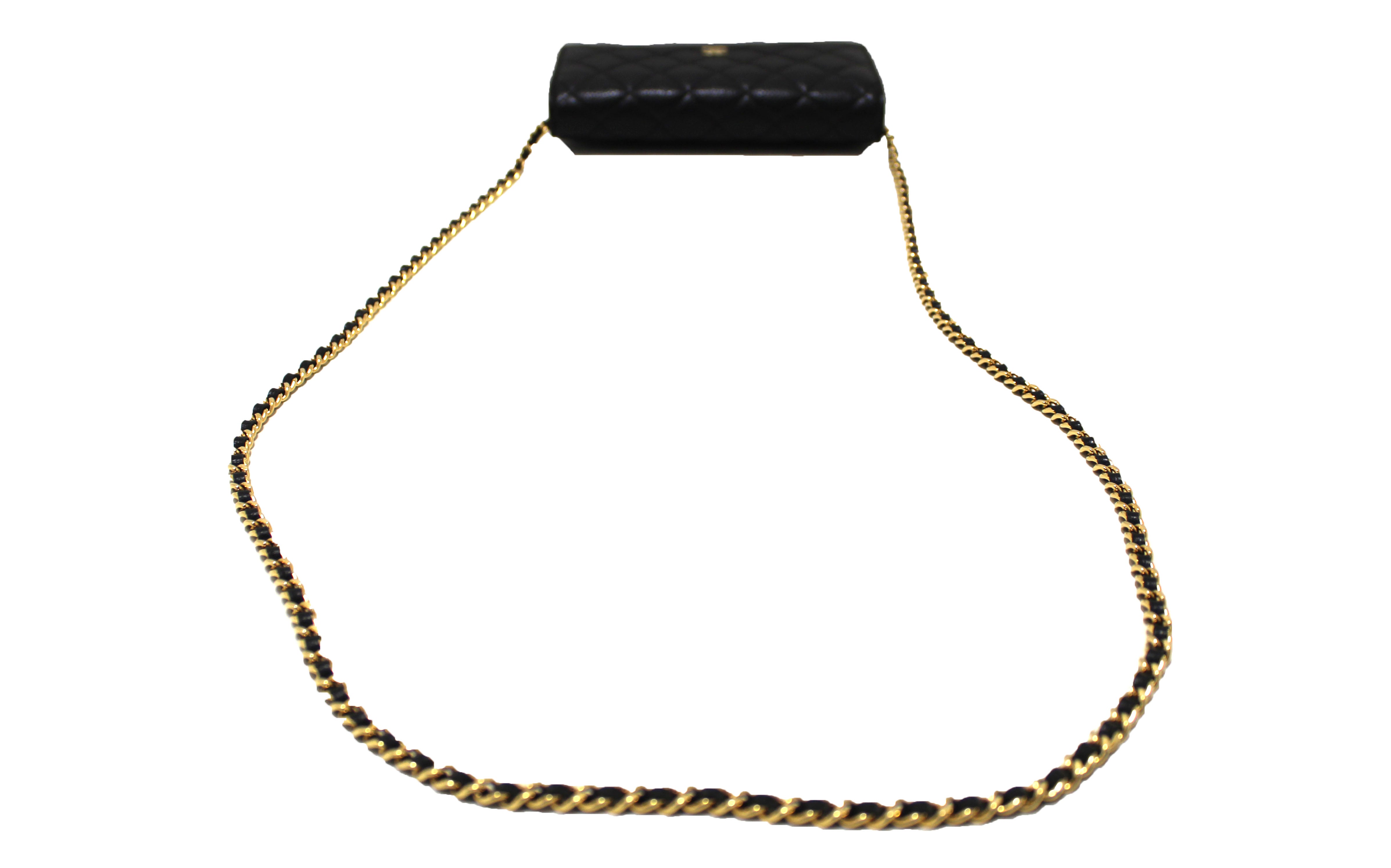 Authentic NEW Chanel Black Quilted Caviar Leather Wallet On Chain WOC Messenger Bag - Luxury Crossbody Purse for Women, Perfect for Parties, Date Nights & Everyday Use
