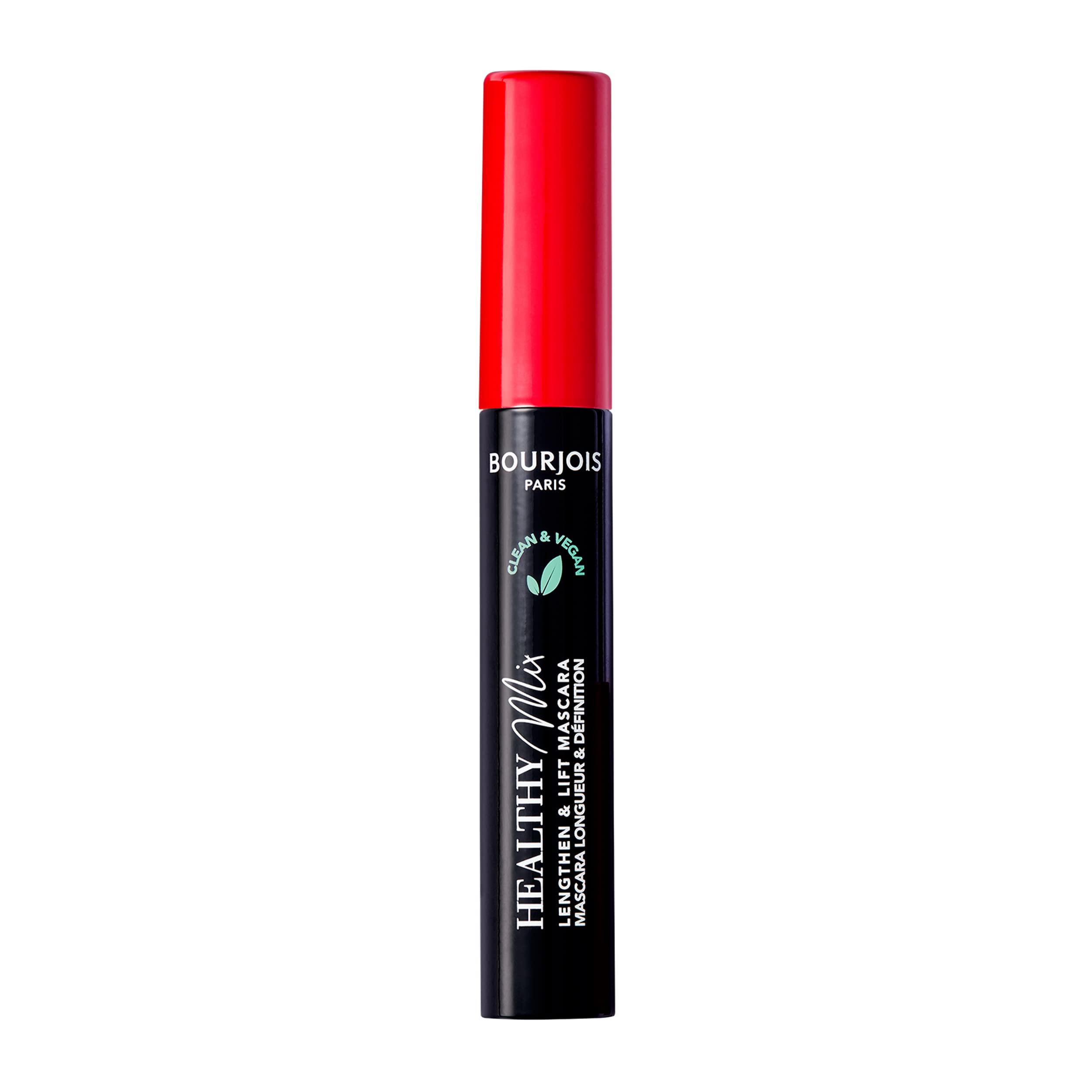 Bourjois Healthy Mix Clean Mascara - 001 Noir Black | Lengthening & Volumizing for Natural Look | Perfect for Everyday Wear & Special Occasions