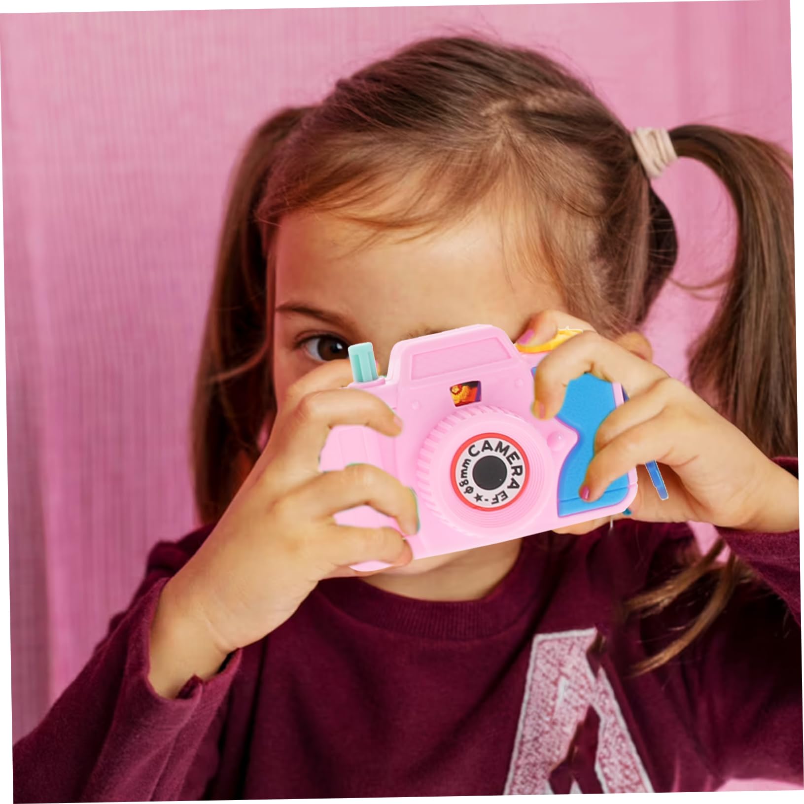 BCOATH 10-Piece Kids Pretend Play Camera Toy Set - Mini Projection Camera with Room Decor for Children's Imaginative Play | Perfect for Birthday Gifts & Role-Playing Games