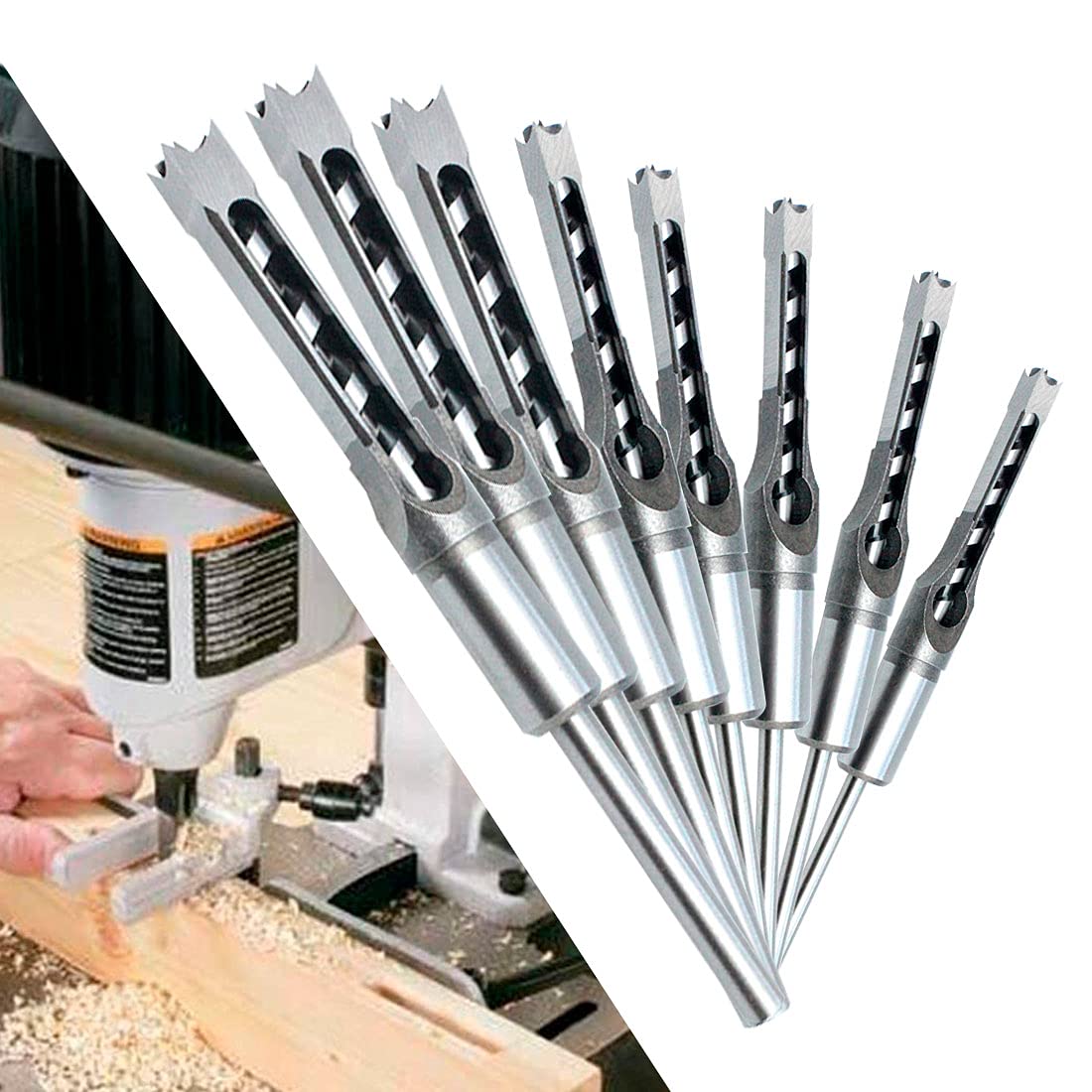 Xinxinchaoshi 10mm HSS High-Speed Twist Drill Bit Set - Professional Woodworking Tools for Mortising Chisel, Square Drilling & Steel Holes - Perfect for DIY Projects, Furniture Making & Metalworking