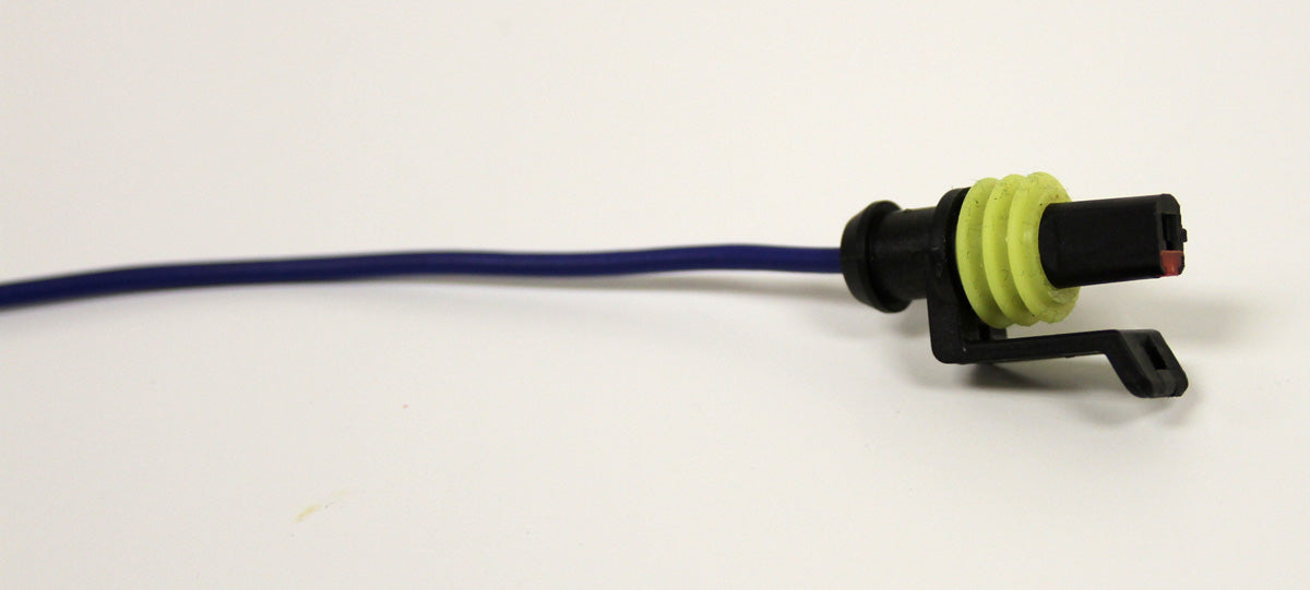 PM 880 49 Single Lead AMP Plug with Stripped Wire - High-Quality Electrical Connector for Automotive, Marine, and Industrial Wiring Applications