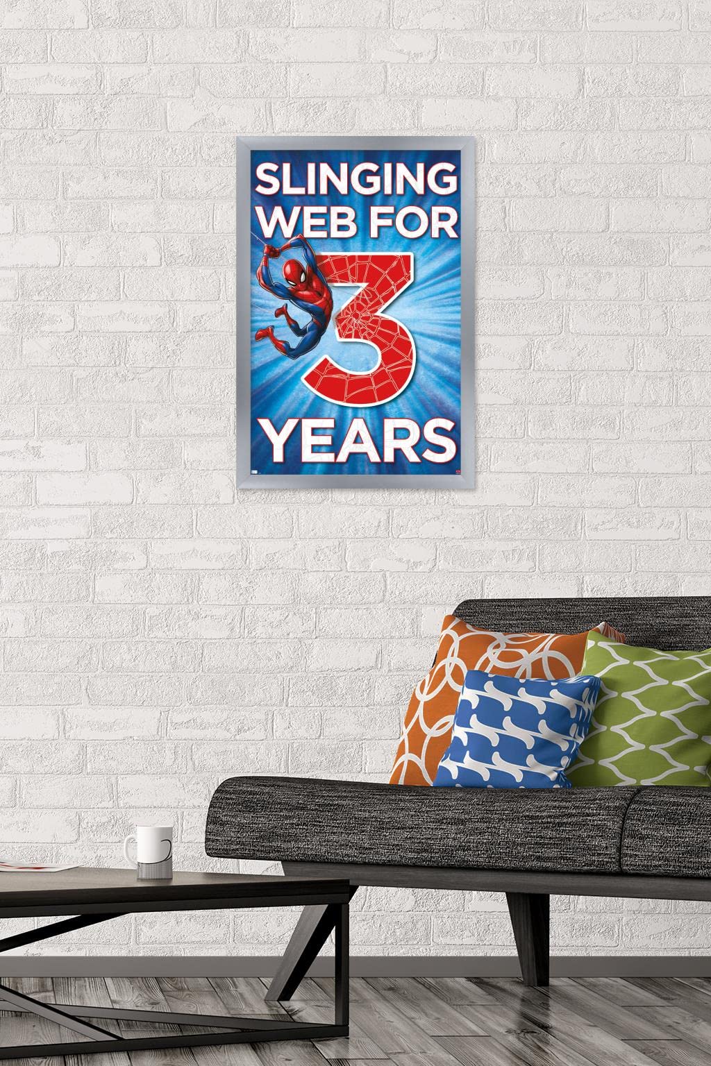 Marvel Spider-Man Happy 3rd Birthday Wall Poster - 22.4