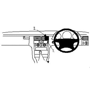 ClicOn No Holes Center Dash Mount for Mercedes Benz E Class (1995-2002) - Perfect for GPS, Phone & Dash Cam Installation - Easy No-Drill Car Accessory
