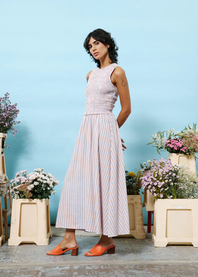 Alexiane Sleeveless Dress for Women - Flowy Summer Dress in Lilac & Orange - Perfect for Beach, Vacation & Casual Outings