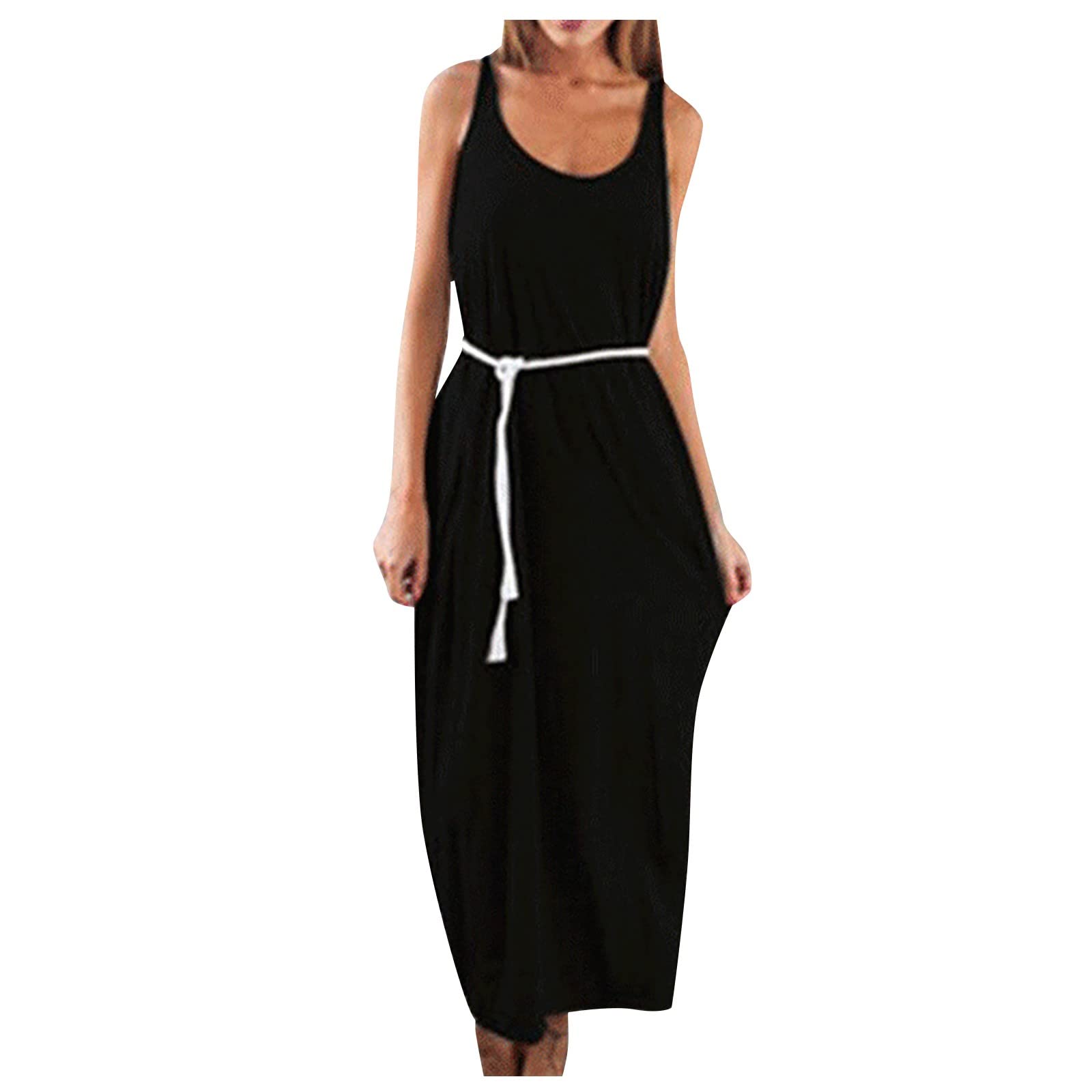 HAOREEKZ Women's Long Silk Sundress - Elegant Sexy Summer Cocktail Dress for Beach, Party & Evening Wear