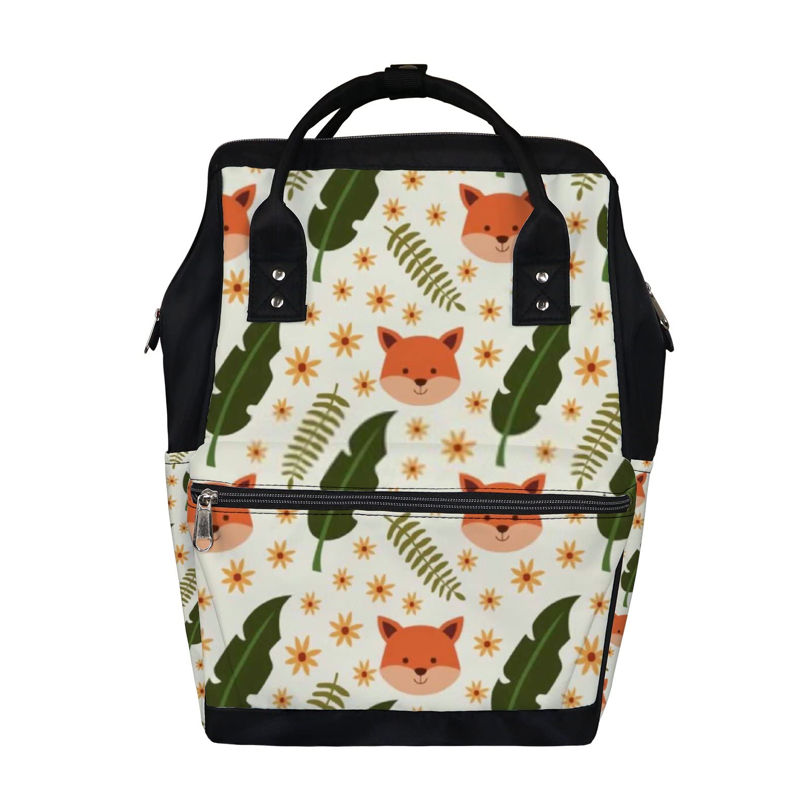 Multifunctional Travel Backpack for Women - Waterproof Hiking Backpack with Fox Leaves Design, Lightweight Daypack for School, Work & Outdoor Adventures | Perfect for Commuting, College & Weekend Getaways