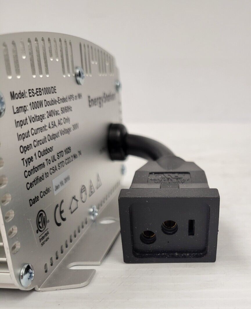 EnergyStation ES EB1000/DE 1000W Electronic Ballast for Hydroponic Grow Lights - High Efficiency Power Supply for Indoor Gardening & Greenhouse Use