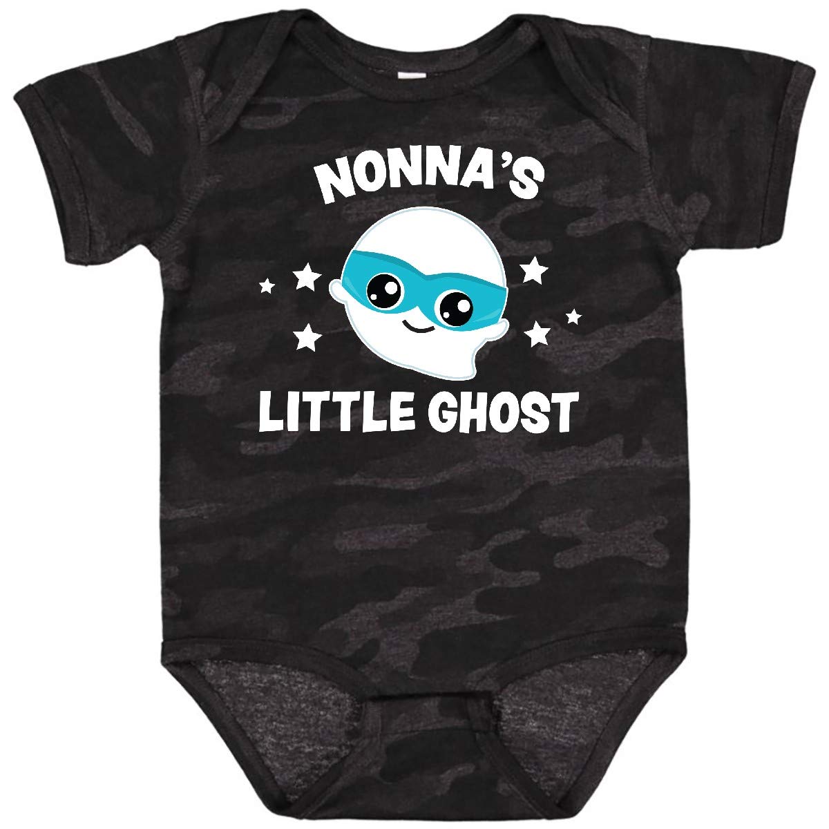 Inktastic Cute Nonna's Little Ghost with Stars Baby Bodysuit - Soft Cotton Onesie for Newborns & Infants - Perfect for Halloween, Family Photos & Everyday Wear