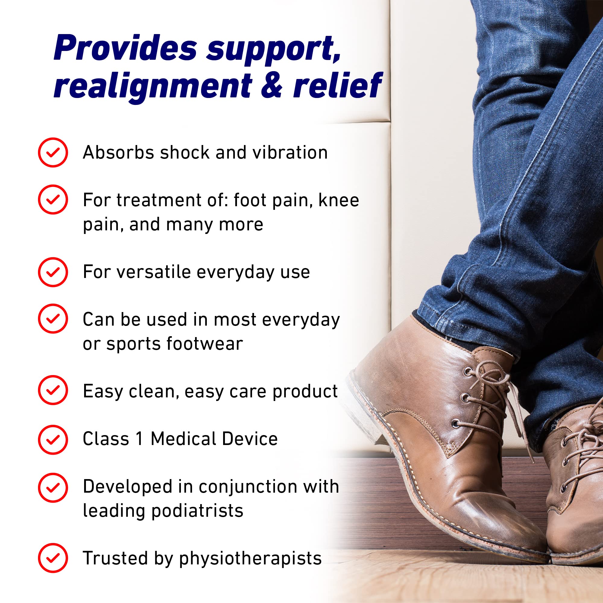NeoThotics Pro-Expert Orthotic Insoles for Plantar Fasciitis & Achilles Tendonitis Relief - 3/4 Length Arch Support Inserts for Flat Feet, Heel Pain & Foot Pain - Breathable Shock Absorption (Black/Red) - Perfect for Running, Hiking & Work Shoes