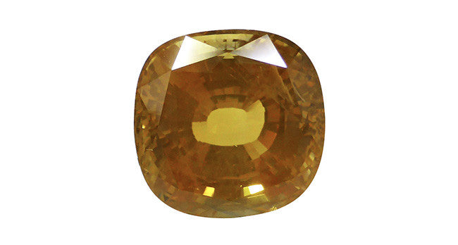 6.23ct Natural Yellow Sapphire Gemstone - Cushion Cut Loose Stone for Jewelry Making, Engagement Rings & Fine Collections