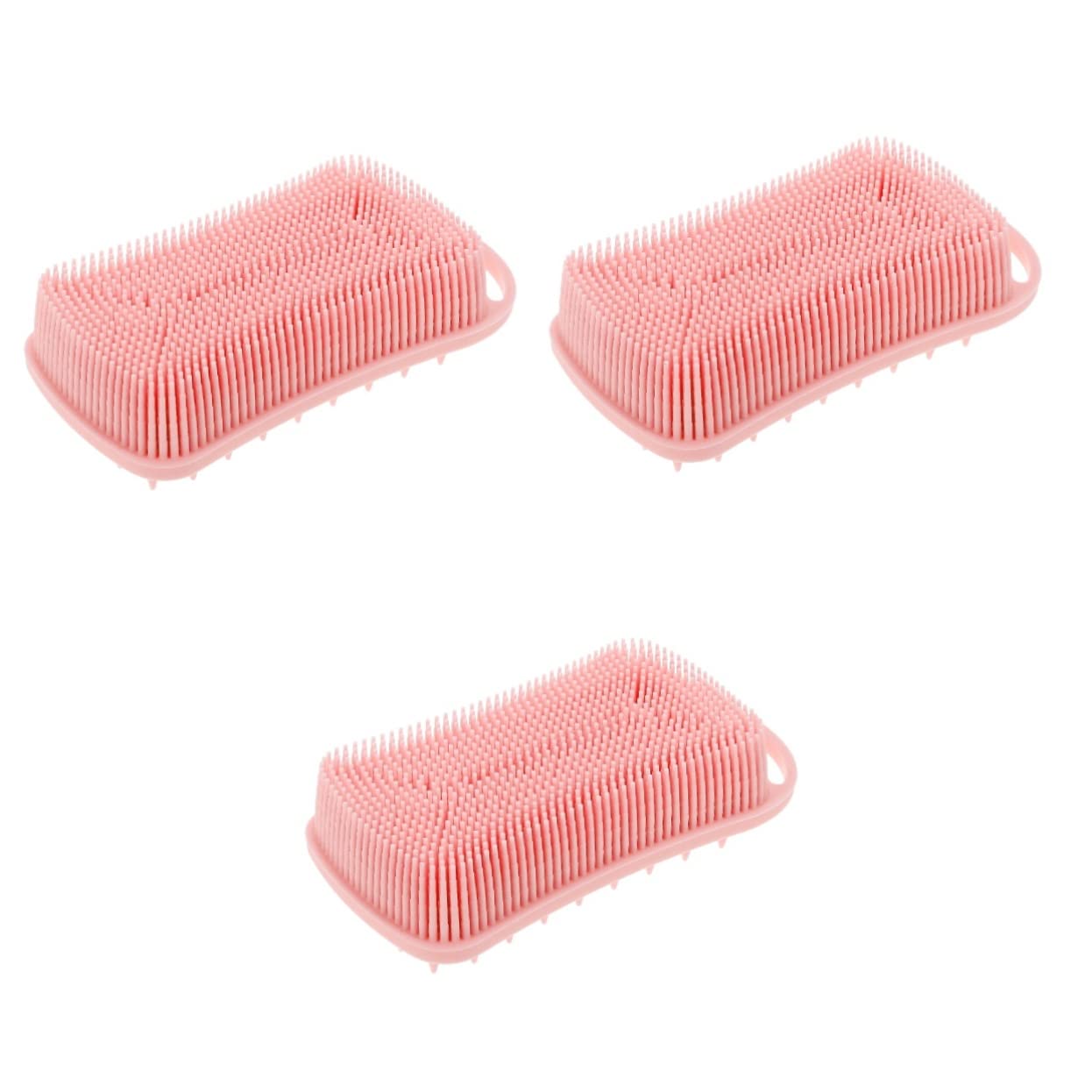 DOITOOL 3-Pack Silicone Shampoo Brush & Body Scrubber - Gentle Scalp Massager for Adults & Babies, Soft Bath Brush for Hair Care & Skin Exfoliation - Perfect for Shower, Spa & Sensitive Skin Care
