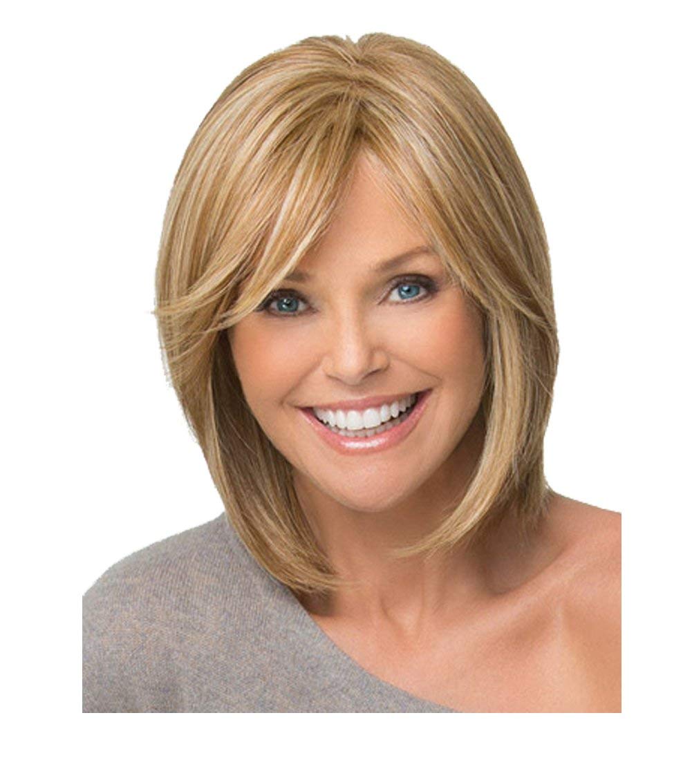 Nicetobuy Umeet Short Straight Bob Blonde Synthetic Heat Resistant Wig for Women - 12.6 Inch | Fashionable Everyday Wear & Cosplay Costume Accessory