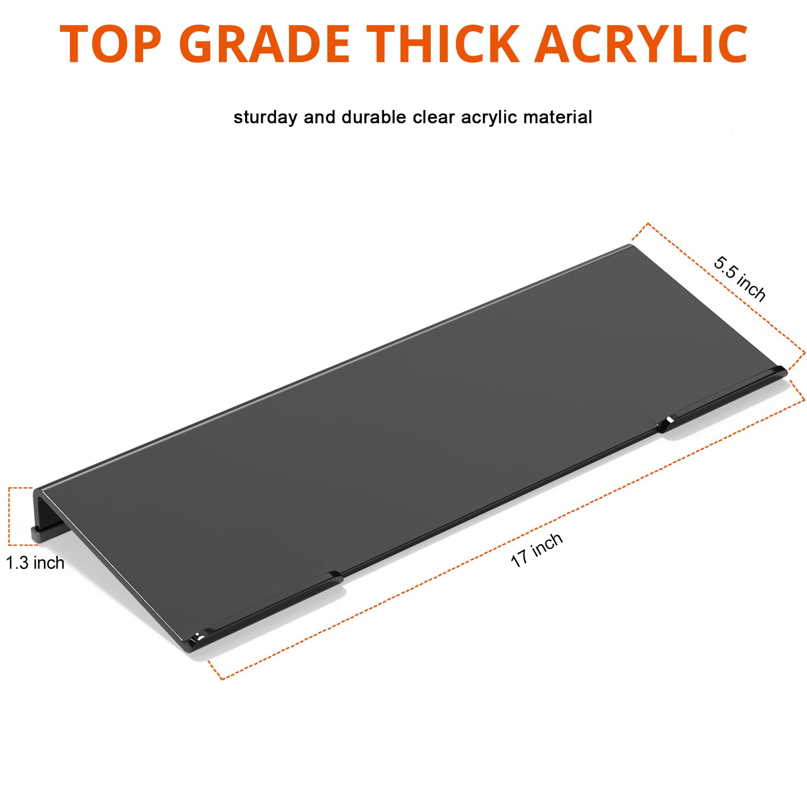Ergonomic Acrylic Keyboard Stand for Office & Home - Anti-Slip