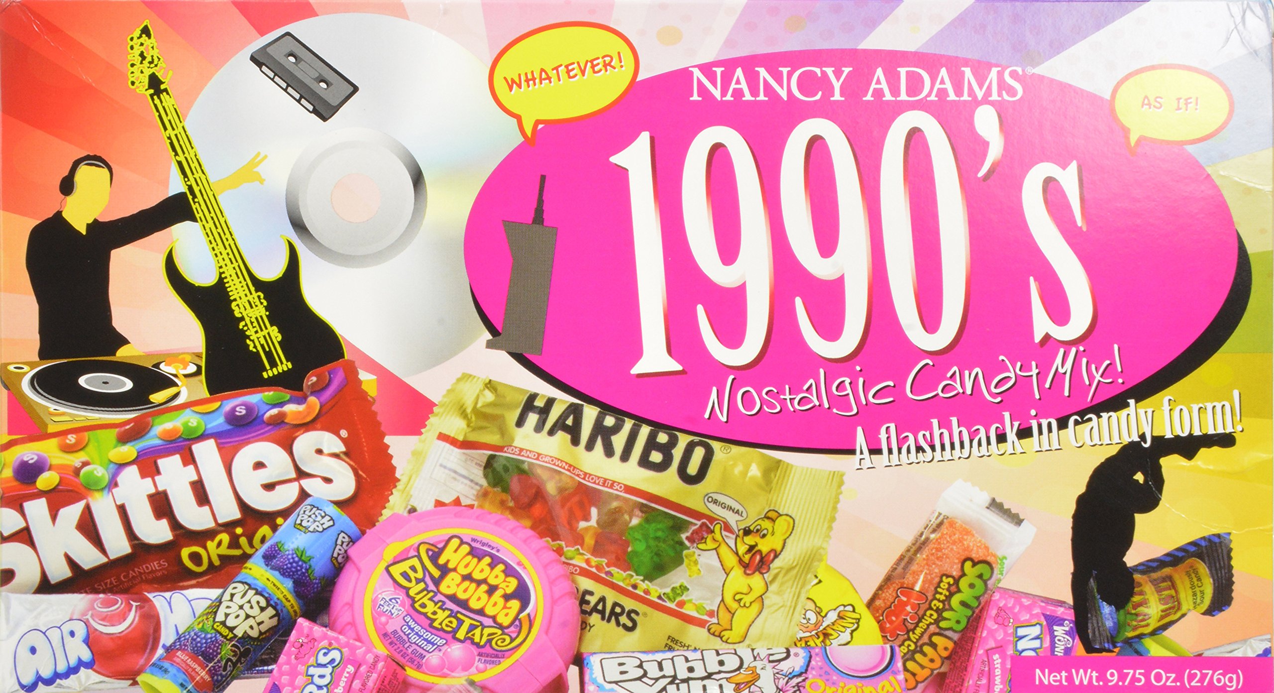 1990s Nancy Adams Nostalgic Candy Mix Gift Box - 9.75 Oz Classic 90's Candy Assortment | Perfect for Birthday Gifts, Party Favors & Retro Candy Lovers
