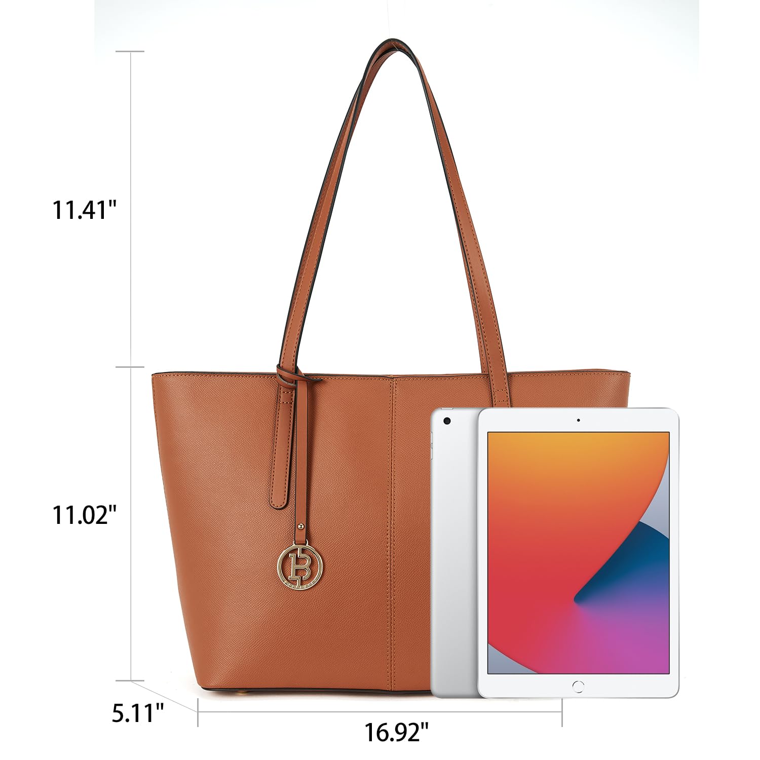 BOSTANTEN Genuine Leather Women's Tote Handbag - Stylish Shoulder Purse for Work, Travel & Everyday Use