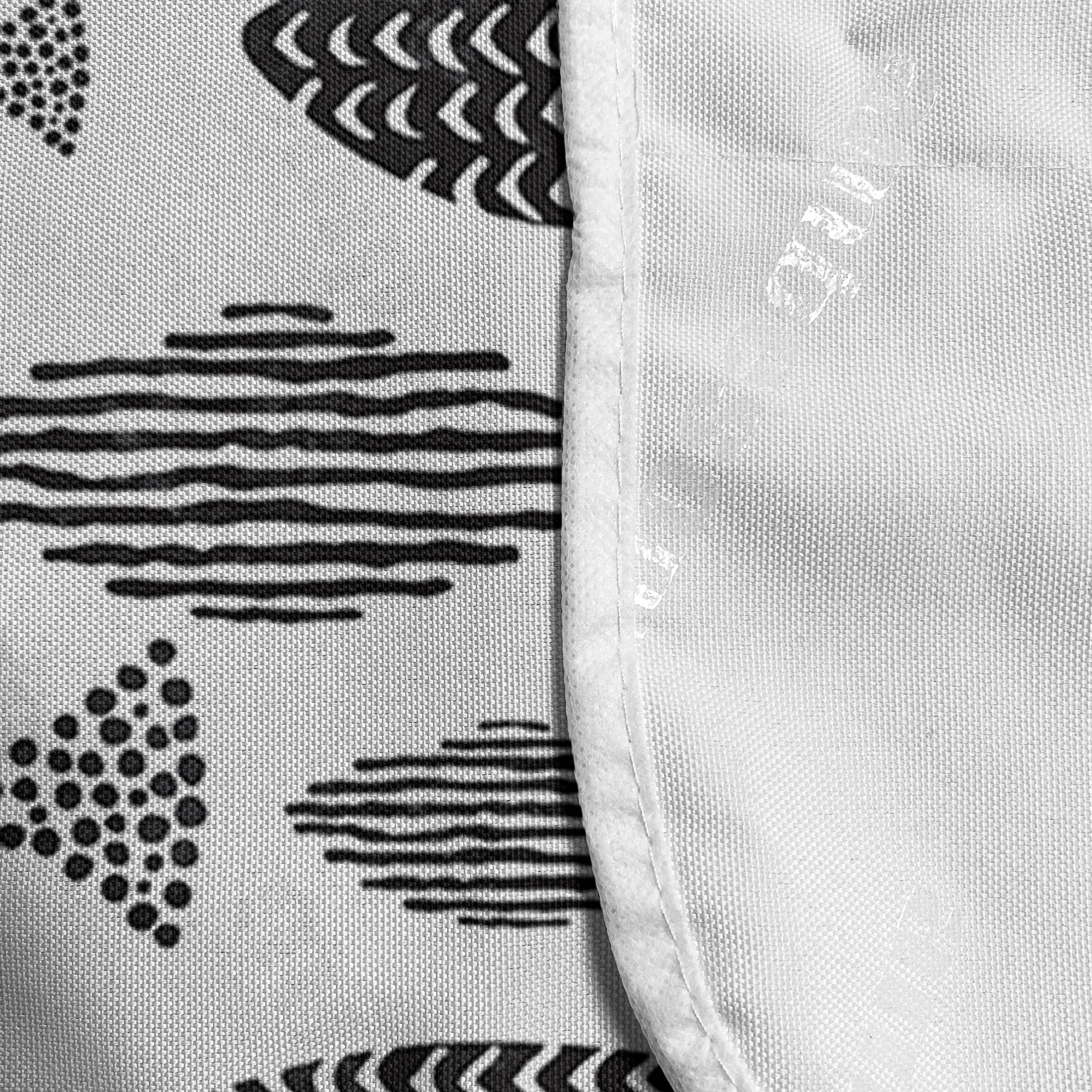Ambesonne Fish Microwave Cover - Minimalist Sea Animal Design with Dots & Stripes - Waterproof Kitchen Organizer with Pockets - 36