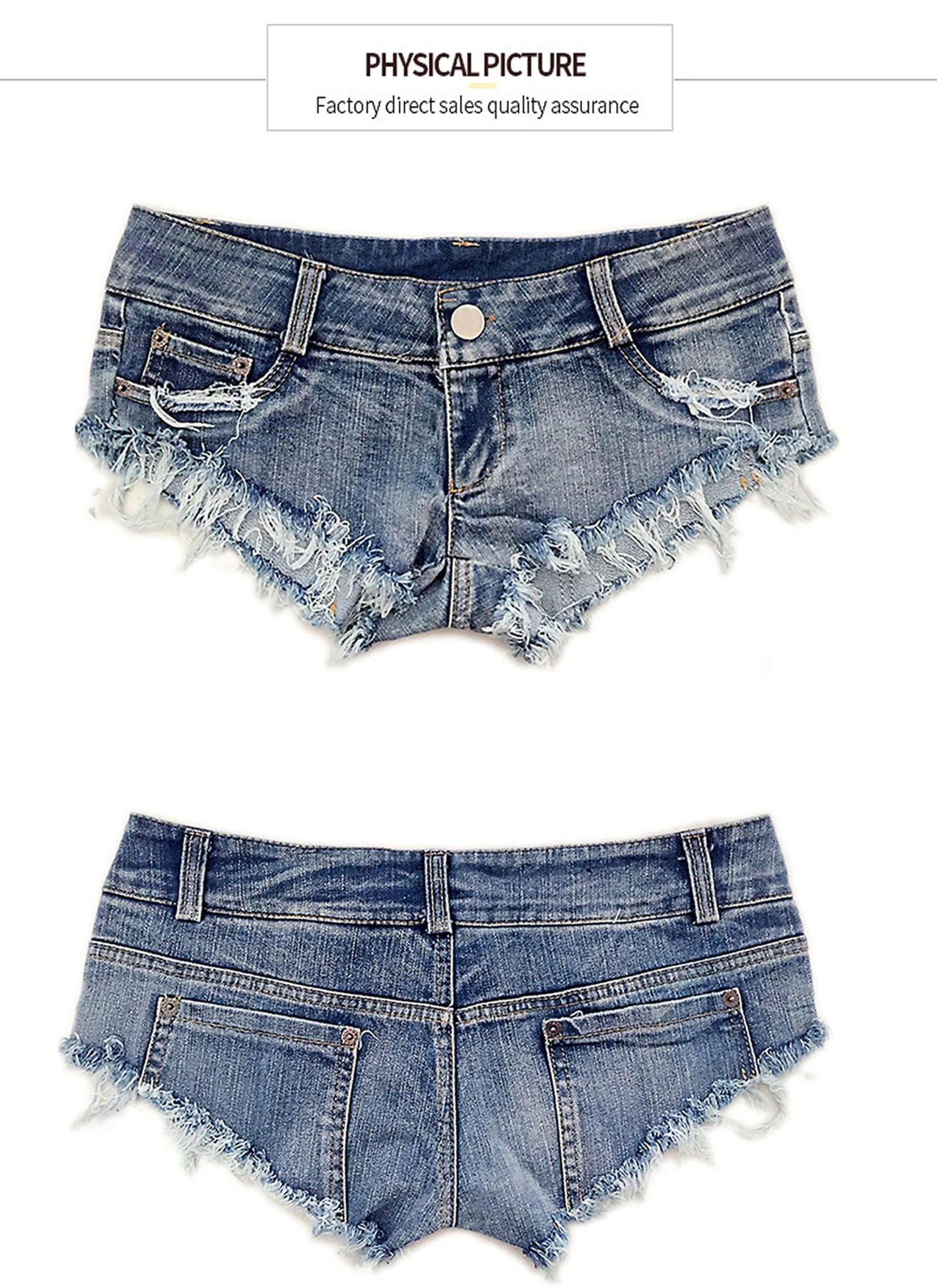 Women's Ripped Distressed Skinny Denim Shorts - Sexy High Waisted Jean Hot Pants for Summer | Perfect for Casual Outfits, Beach Vacations & Night Out