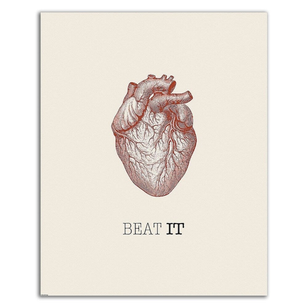 Beat It by GraphINC - Premium Canvas Wall Art Print, Ready to Hang - Perfect for Living Room, Bedroom & Office Decor