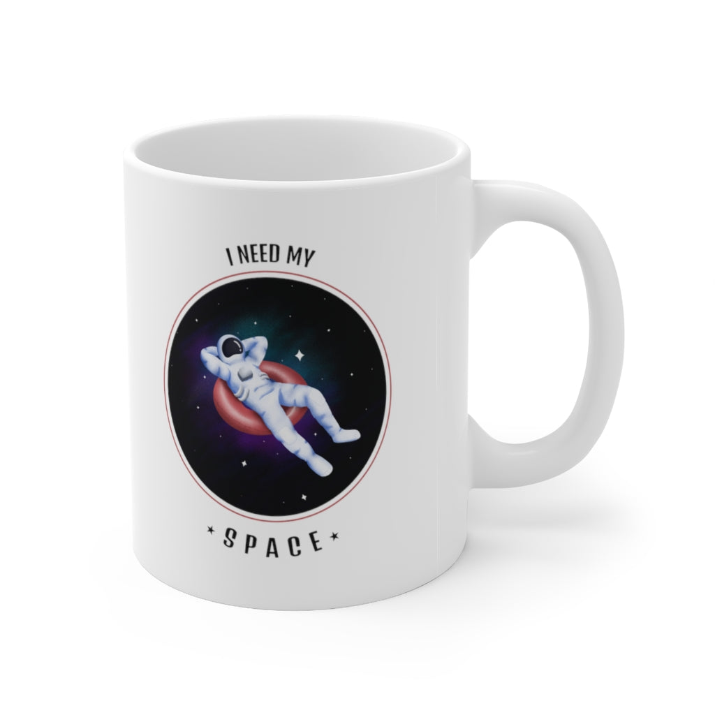 11oz Ceramic Coffee Mug with 'I Need My Space' Funny Graphic - Perfect for Office, Home, or Gifts
